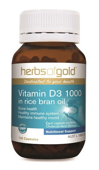 Herbs of Gold Vitamin D3 1000 120c