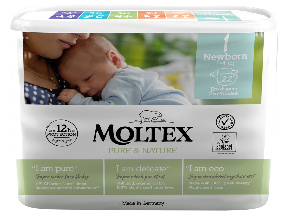 Moltex Nature Eco Nappy Newborn (2-4kg) 22s