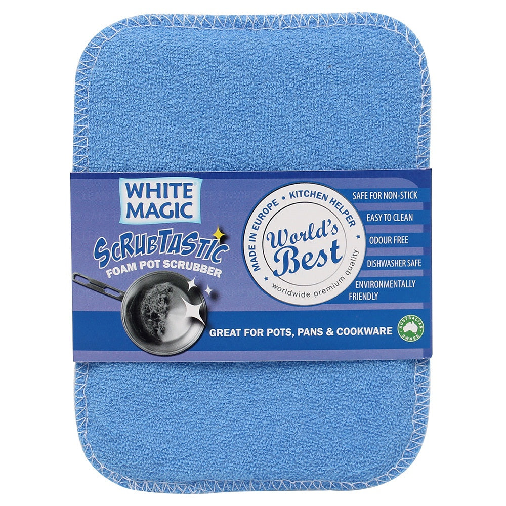 White Magic Scrubtastic Foam Pot Scrubber 1Pk