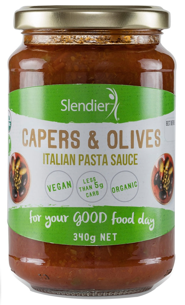 Slendier Capers &amp; Olives Italian Sauce 340g