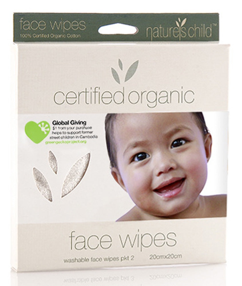 Nature&#39;s Child Face Wipes Organic 2pk