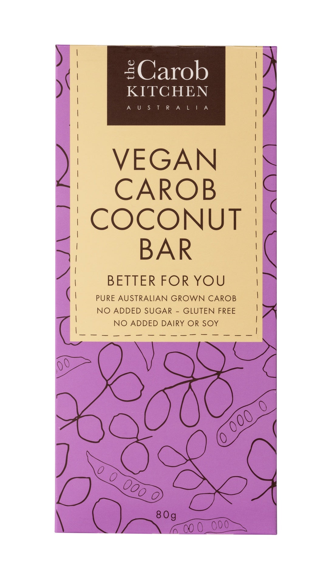 The Carob Kitchen Carob Vegan Coconut Bar 80g