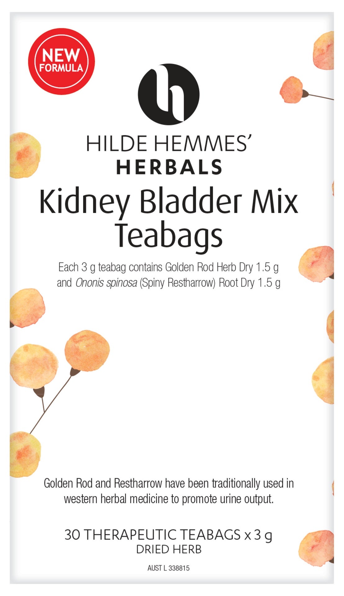 Hilde Hemmes Herbal&#39;s KBM (Kidney Bladder Mix) x 30 Tea Bags