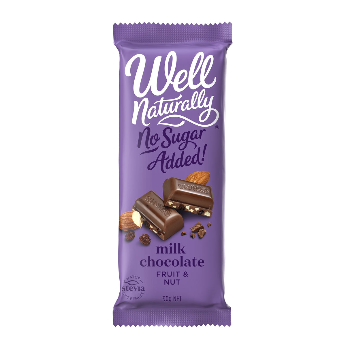 Well Naturally NSA Milk Chocolate Fruit &amp; Nut 90g