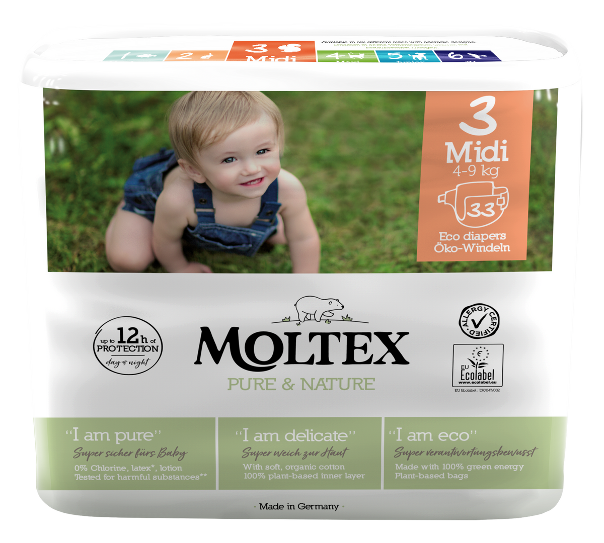 Moltex Nature Eco Nappy Midi (4-9kg) 33s