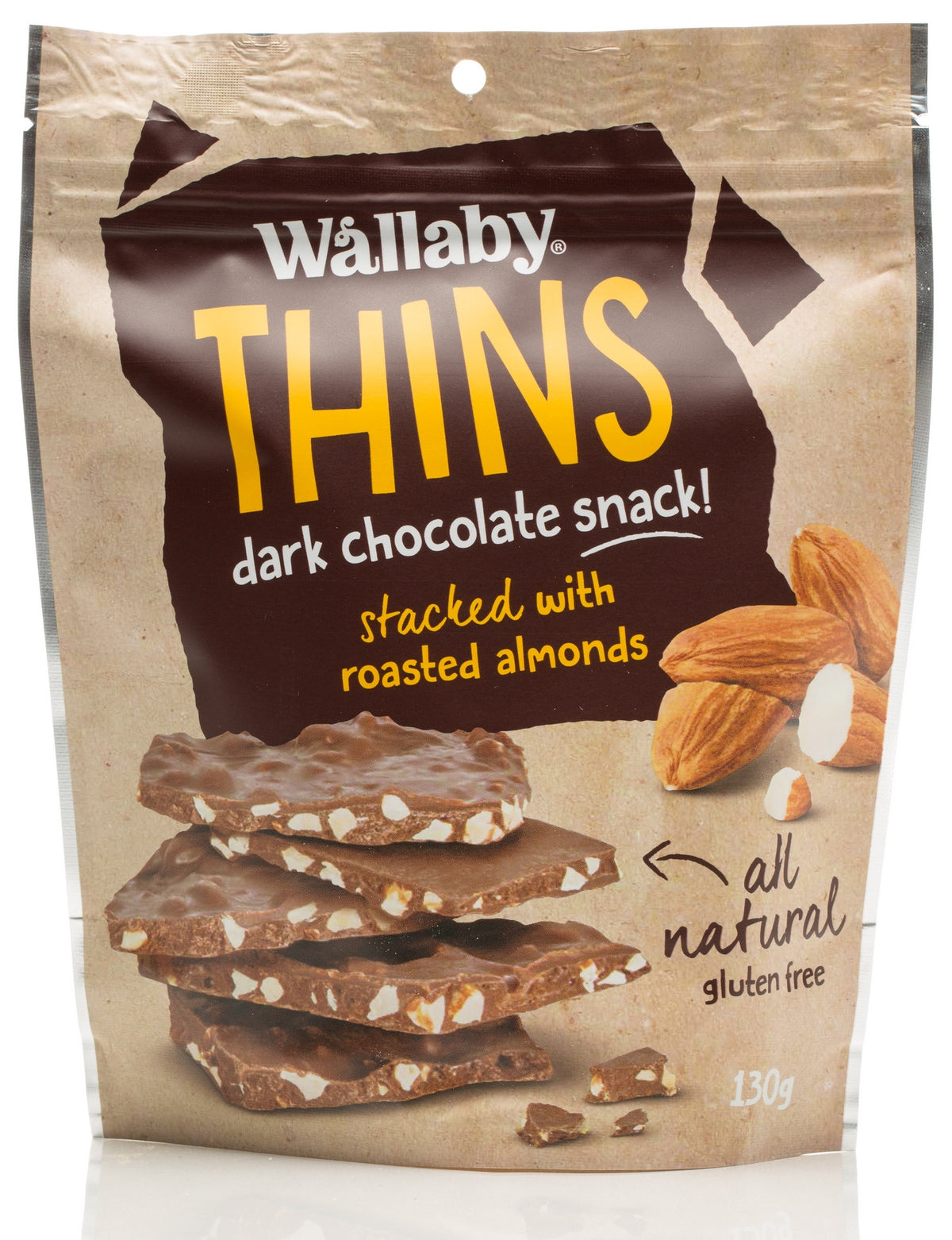 Wallaby Thins Almond 130g