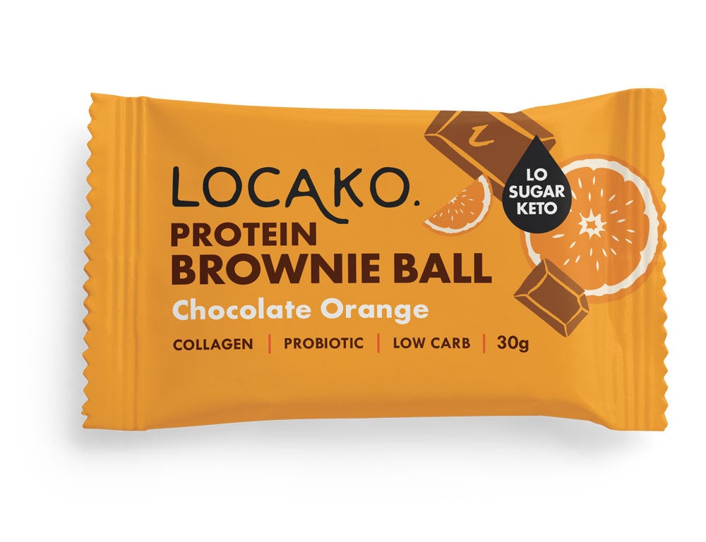 Locako Protein Brownie Ball Choc Oran 30g