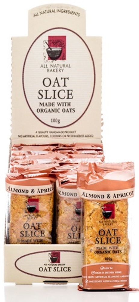 Organic Oat Slice Almond &amp; Apricot 100g