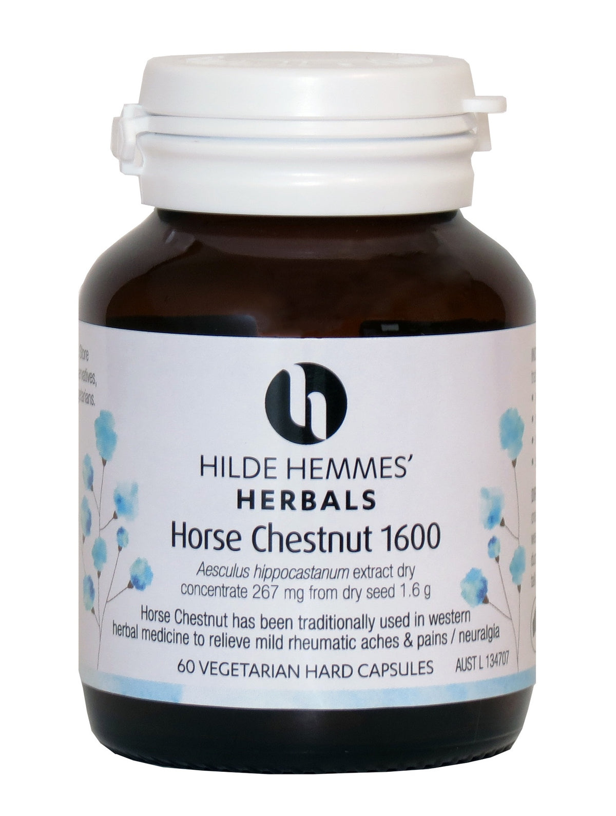 Hilde Hemmes Herbal&#39;s Horse Chestnut 1600mg 60vc