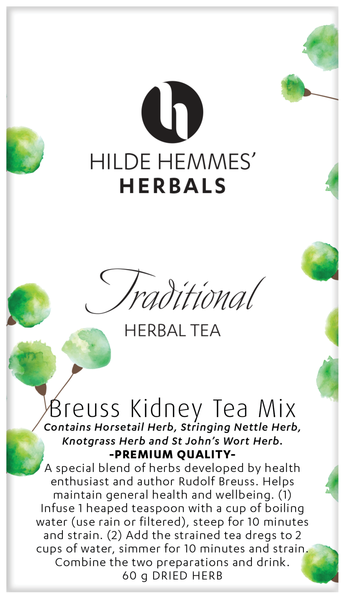 Hilde Hemmes Herbal&#39;s Breuss Kidney Mix 60g