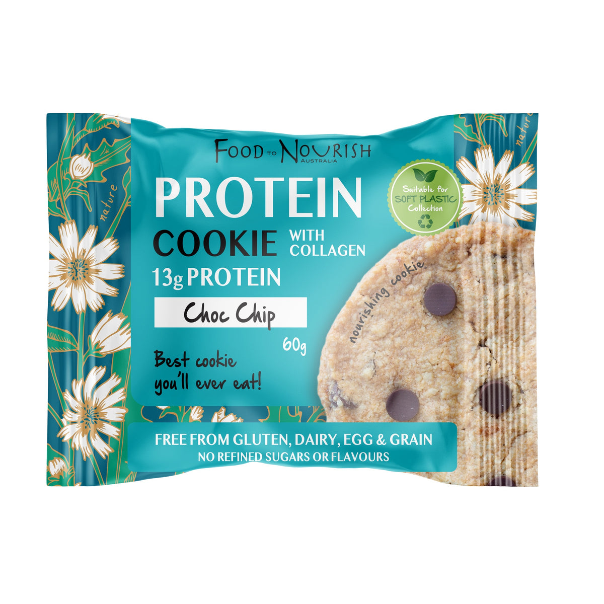 Food To Nourish Protein Cookie Choc Chip 60g