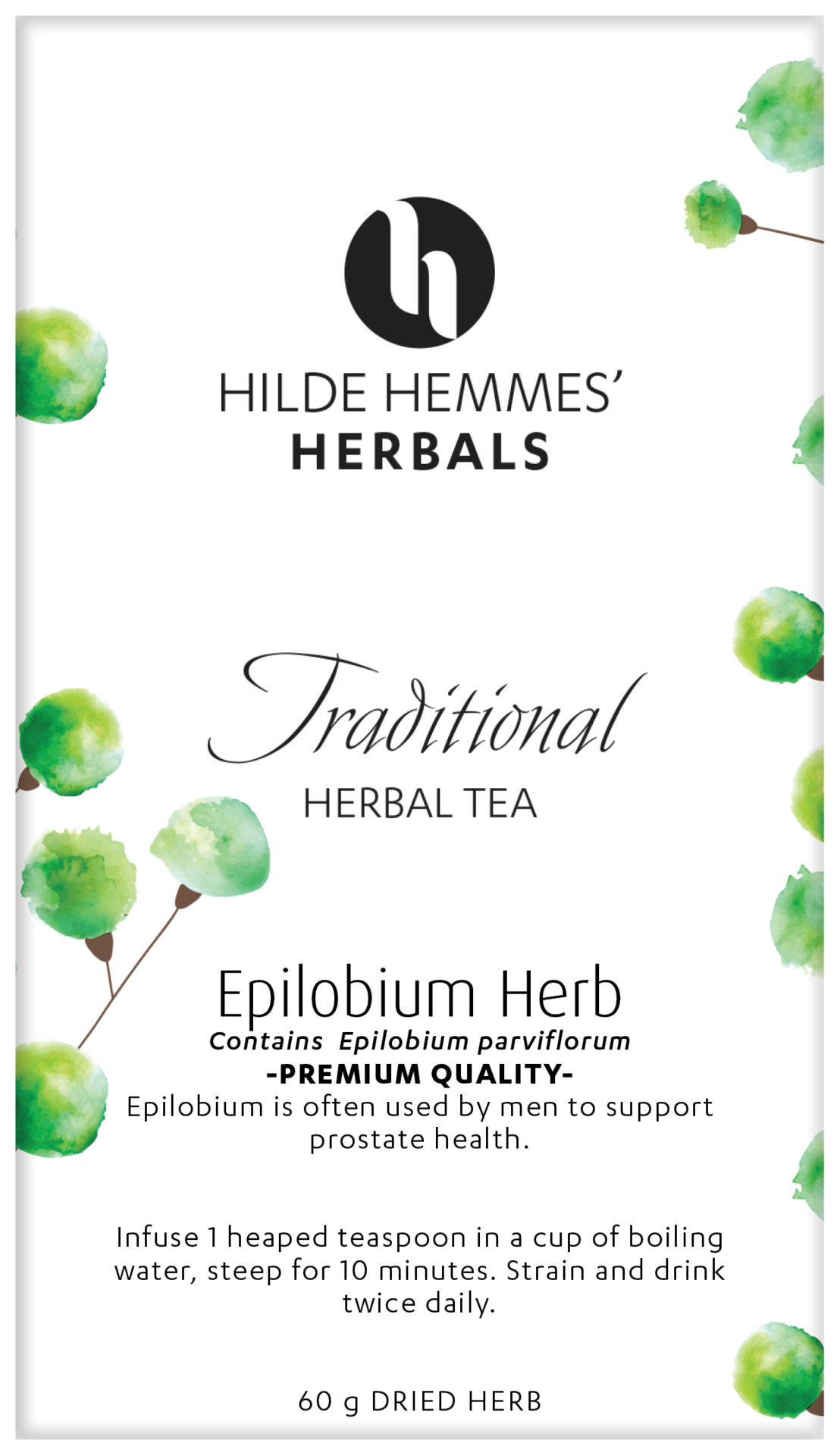 Hilde Hemmes Herbal&#39;s Tea Epilobium 60g