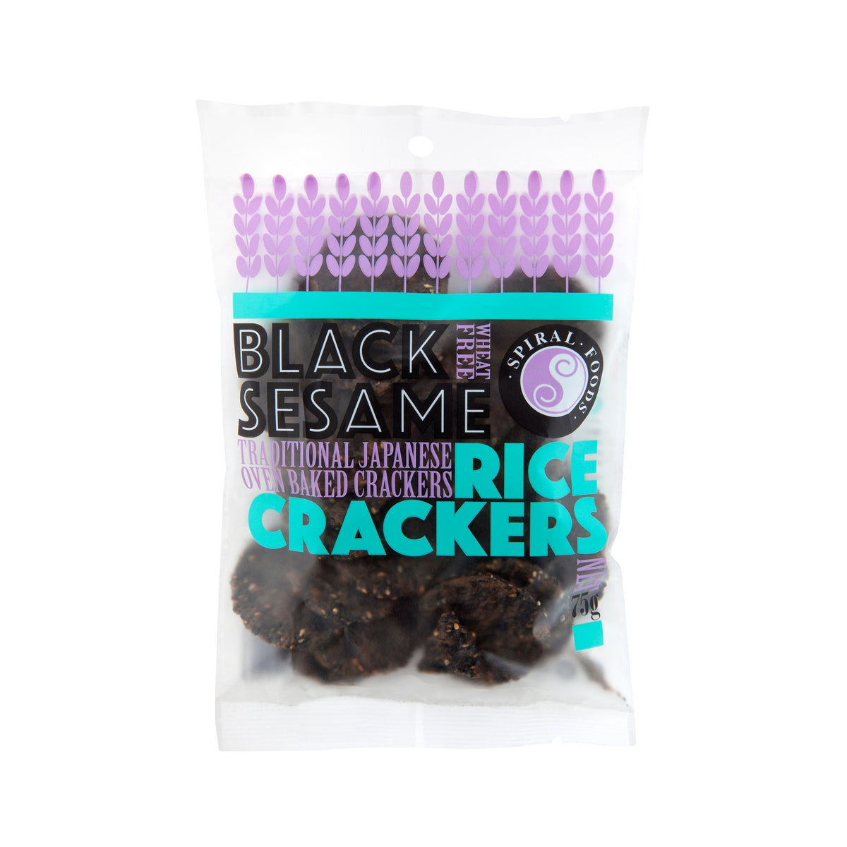 Spiral Foods Crackers Black Sesame 75g