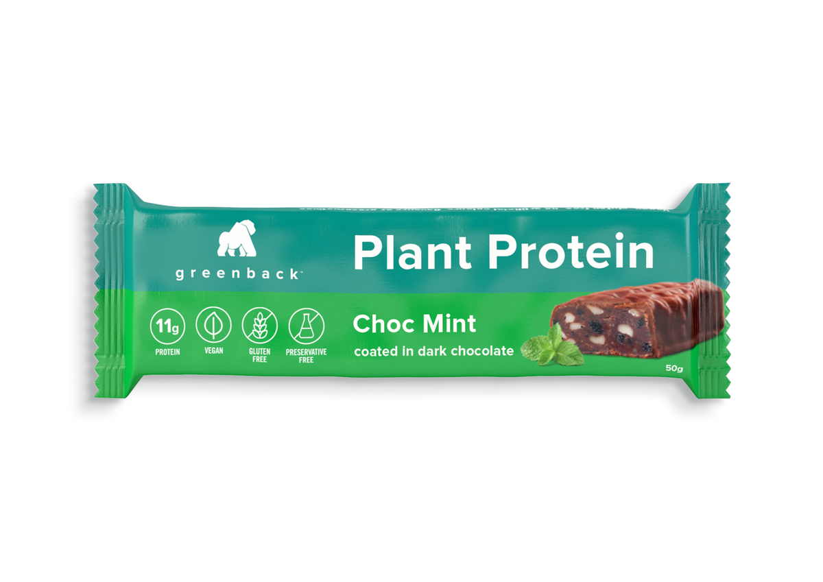 Greenback Plant Protein Choc Mint Bar 50g