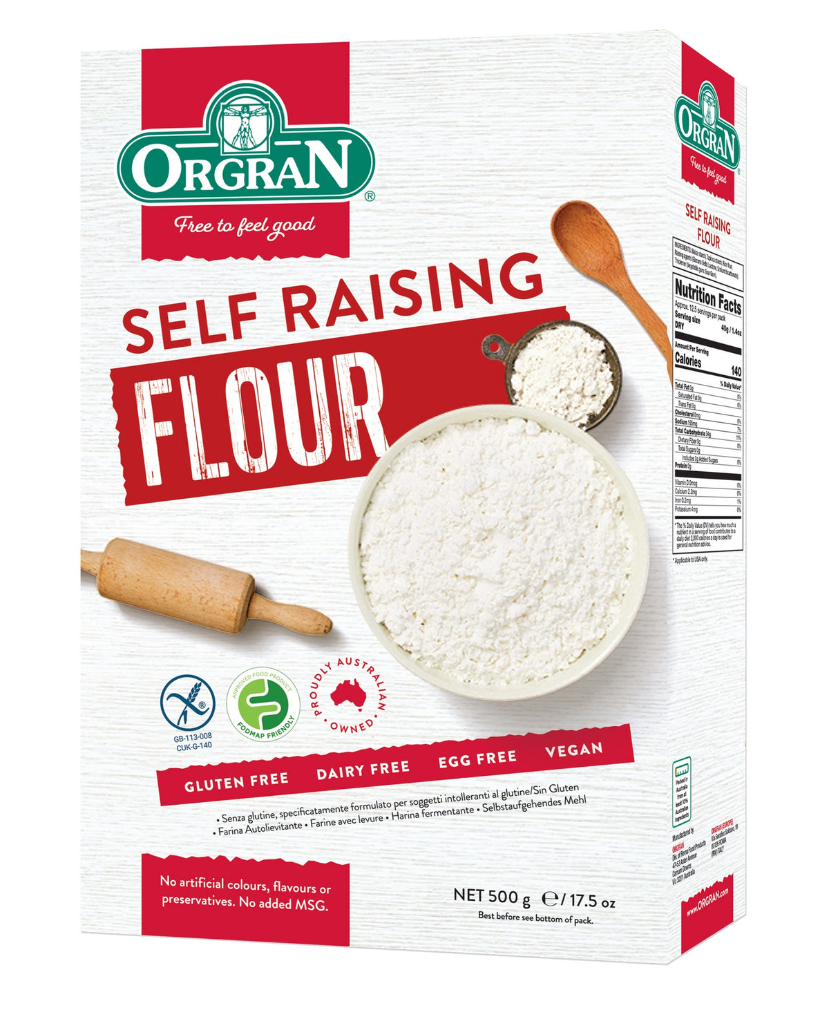 Orgran Gluten Free Flour Self Raising 500g