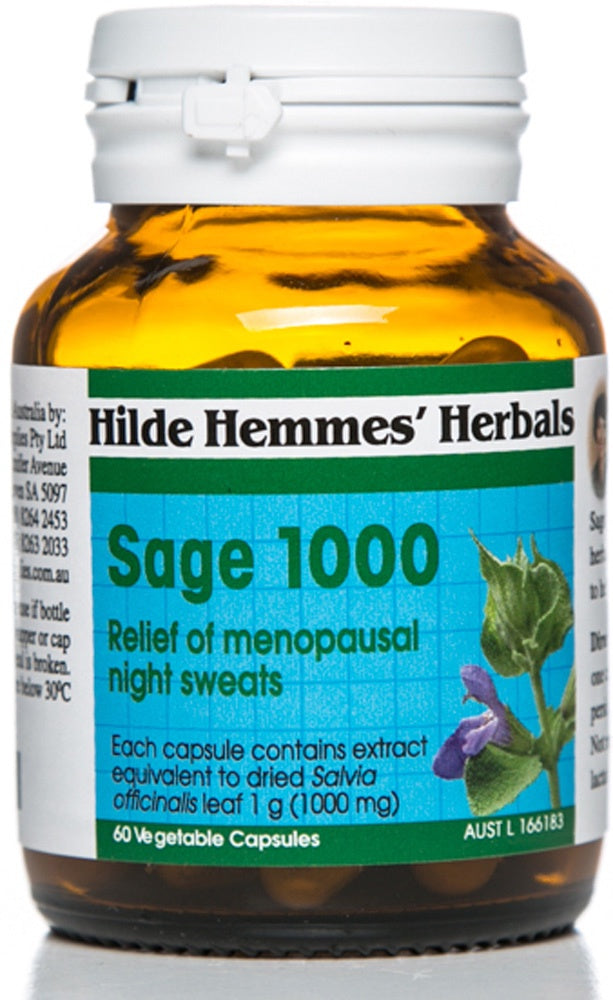 Hilde Hemmes Herbal&#39;s Sage 1000mg 60vc