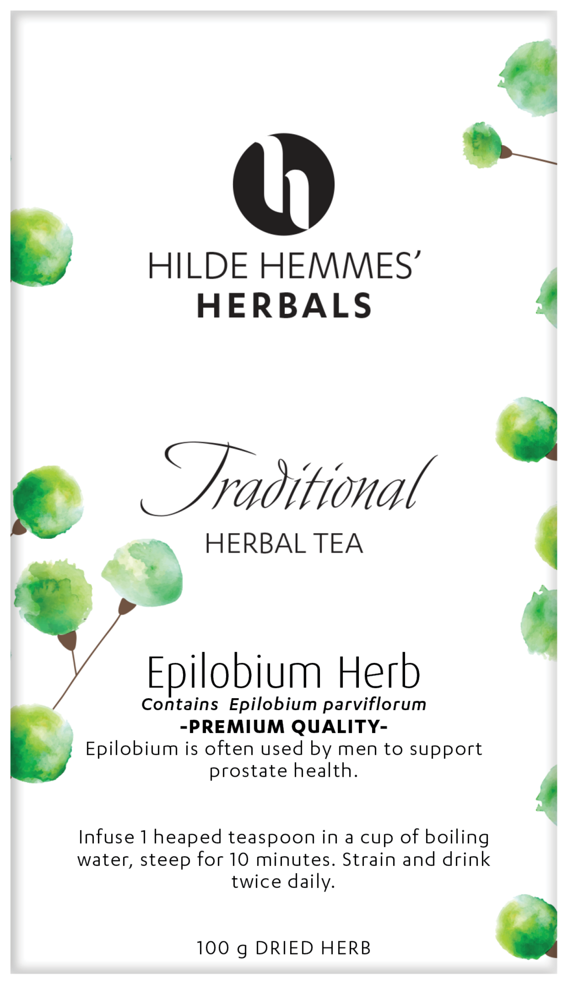 Hilde Hemmes Herbal&#39;s Tea Epilobium 100g