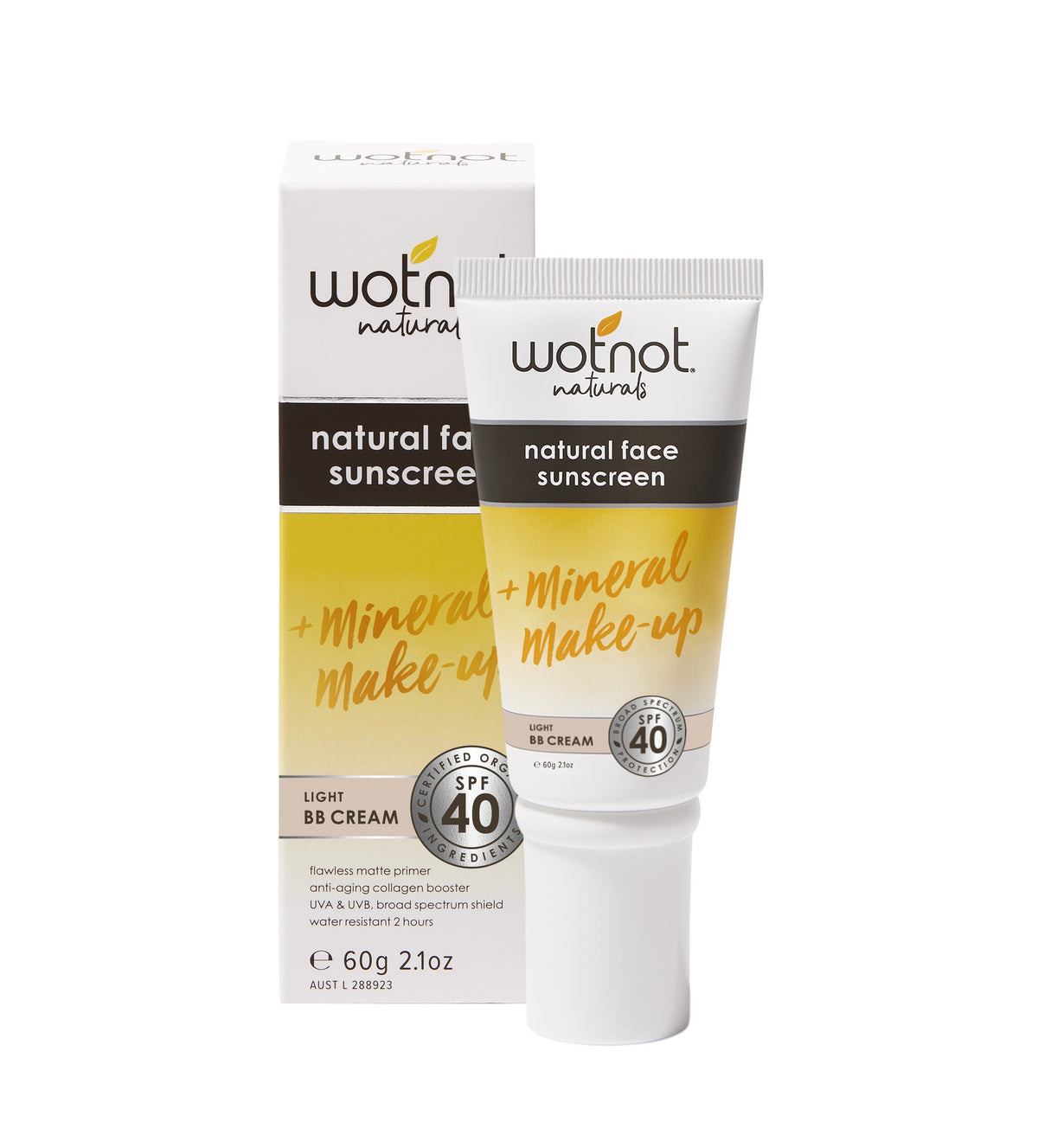 Wotnot Face Sunscreen SPF40 BB Light 60g