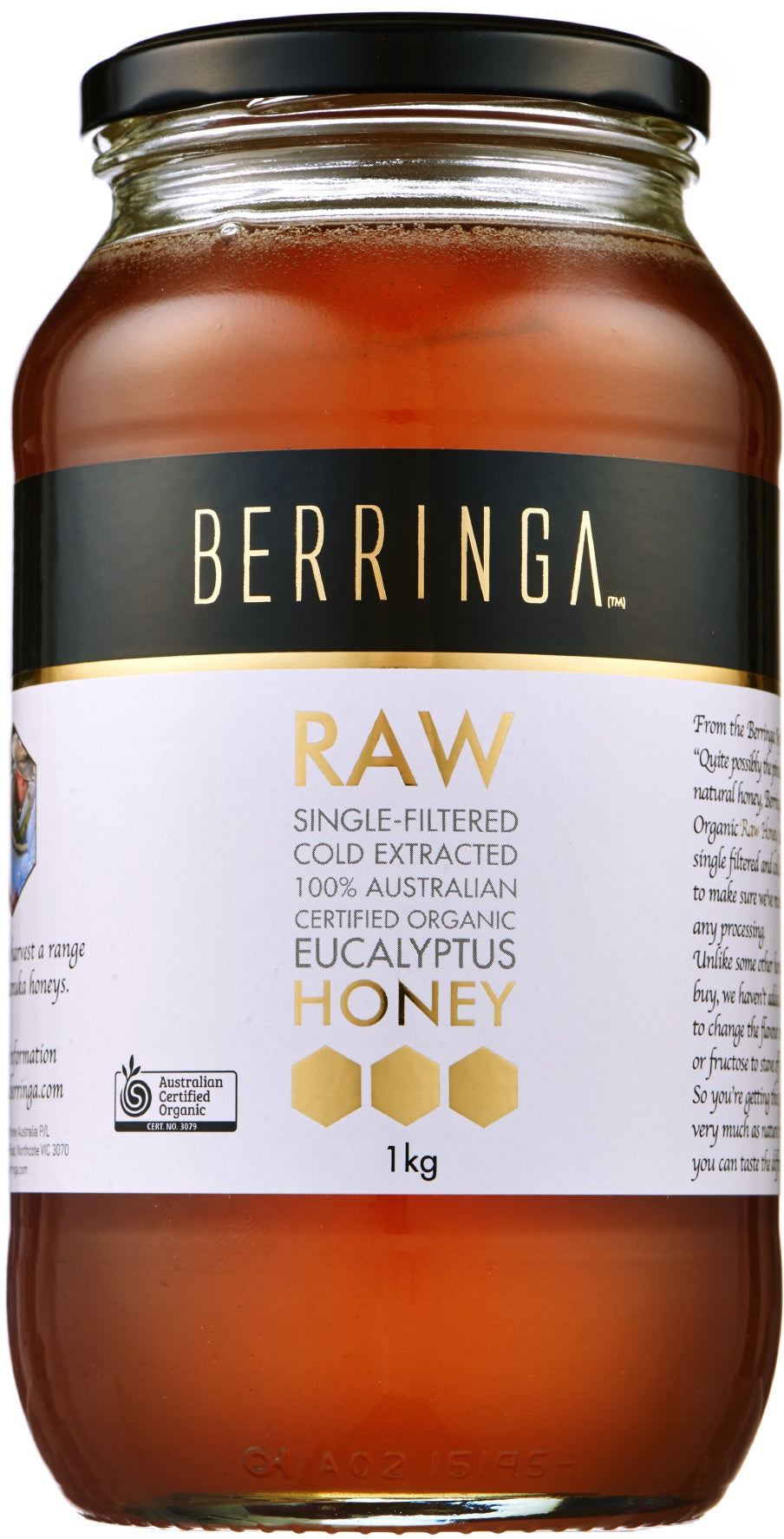 Berringa Eucalyptus Honey Raw Organic 1kg