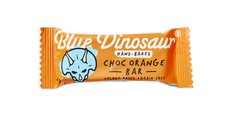 Blue Dinosaur Paleo Bar Choc Orange 45g