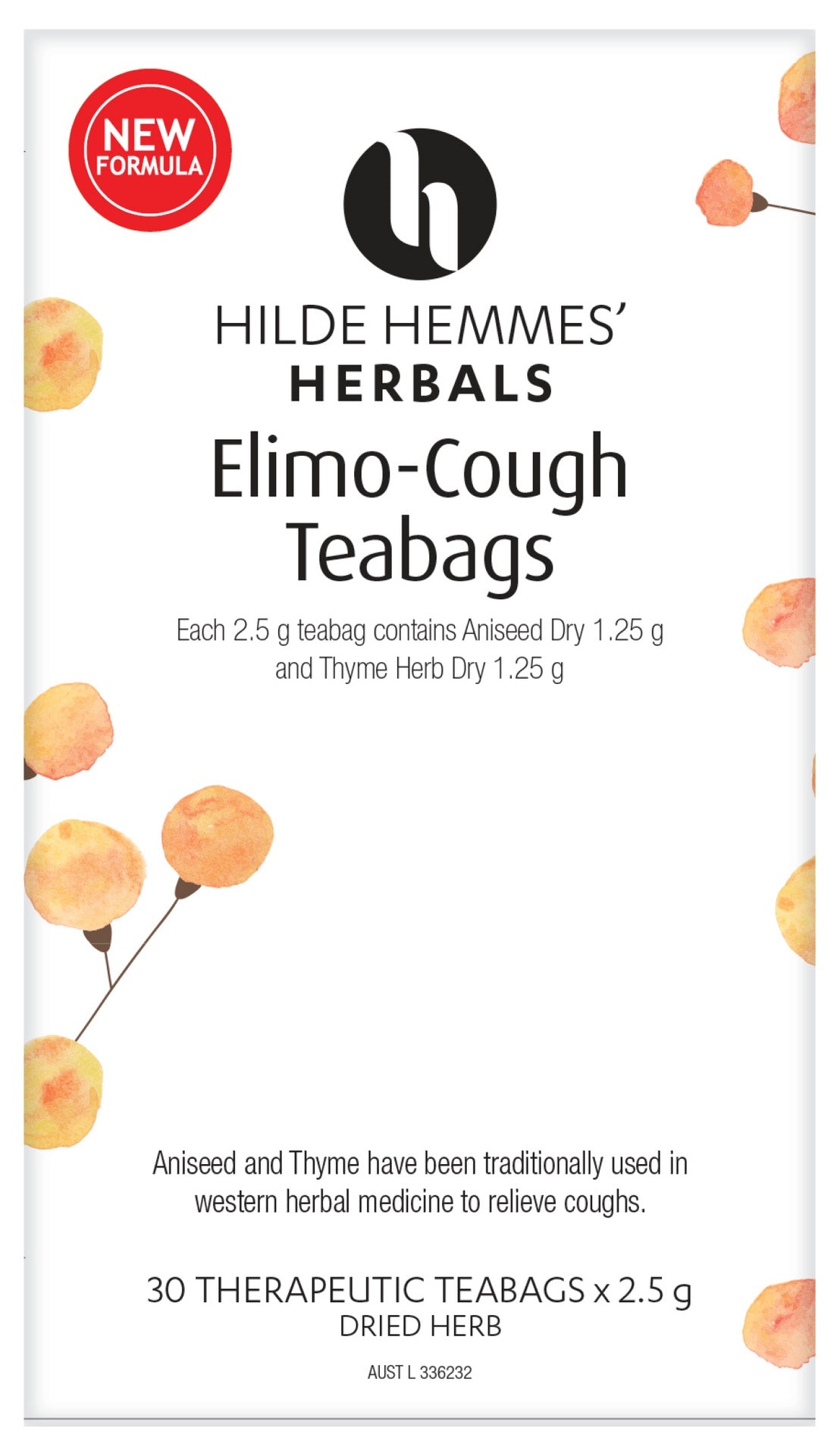 Hilde Hemmes Herbal&#39;s Elimo Cough x 30 Tea Bags