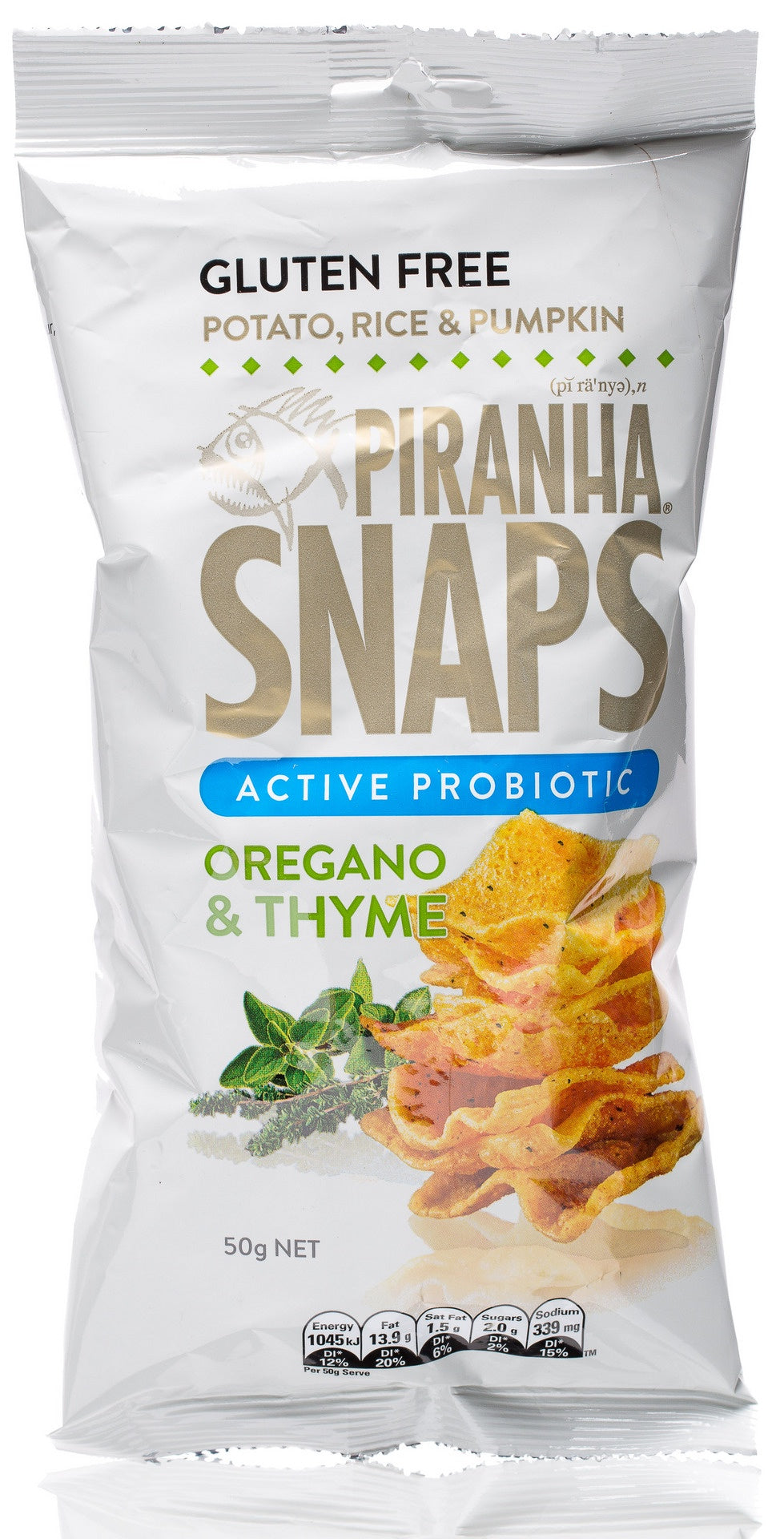 Piranha Snaps Probiotic Oregano &amp;Thyme 50g