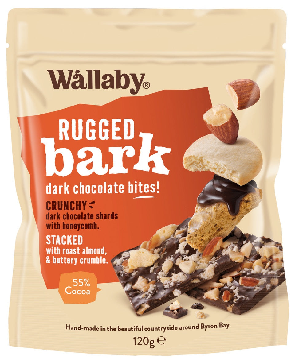 Wallaby Rugged Bark Choc Bites Crumble 120g