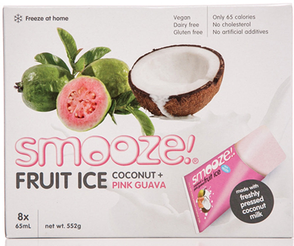 Smooze Fruit Ice Coconut &amp; Pink Guava 8 x 65ml