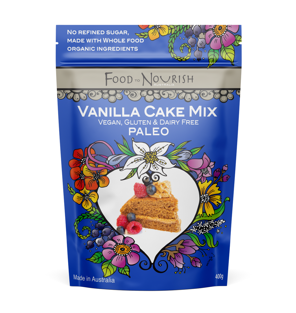 Food to Nourish Cake Mix Divine Vanilla 400g