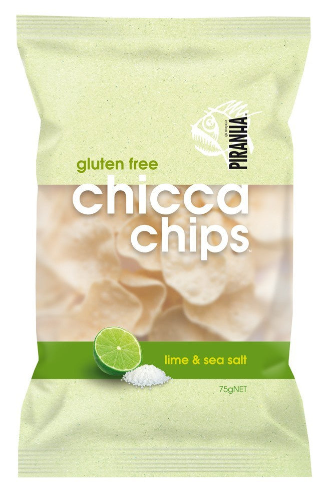 Piranha Chicca Chips Lime &amp; Sea Salt 75g