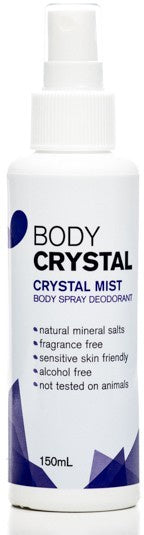 Body Crystal Spray Deodorant Fragrance Free 150ml