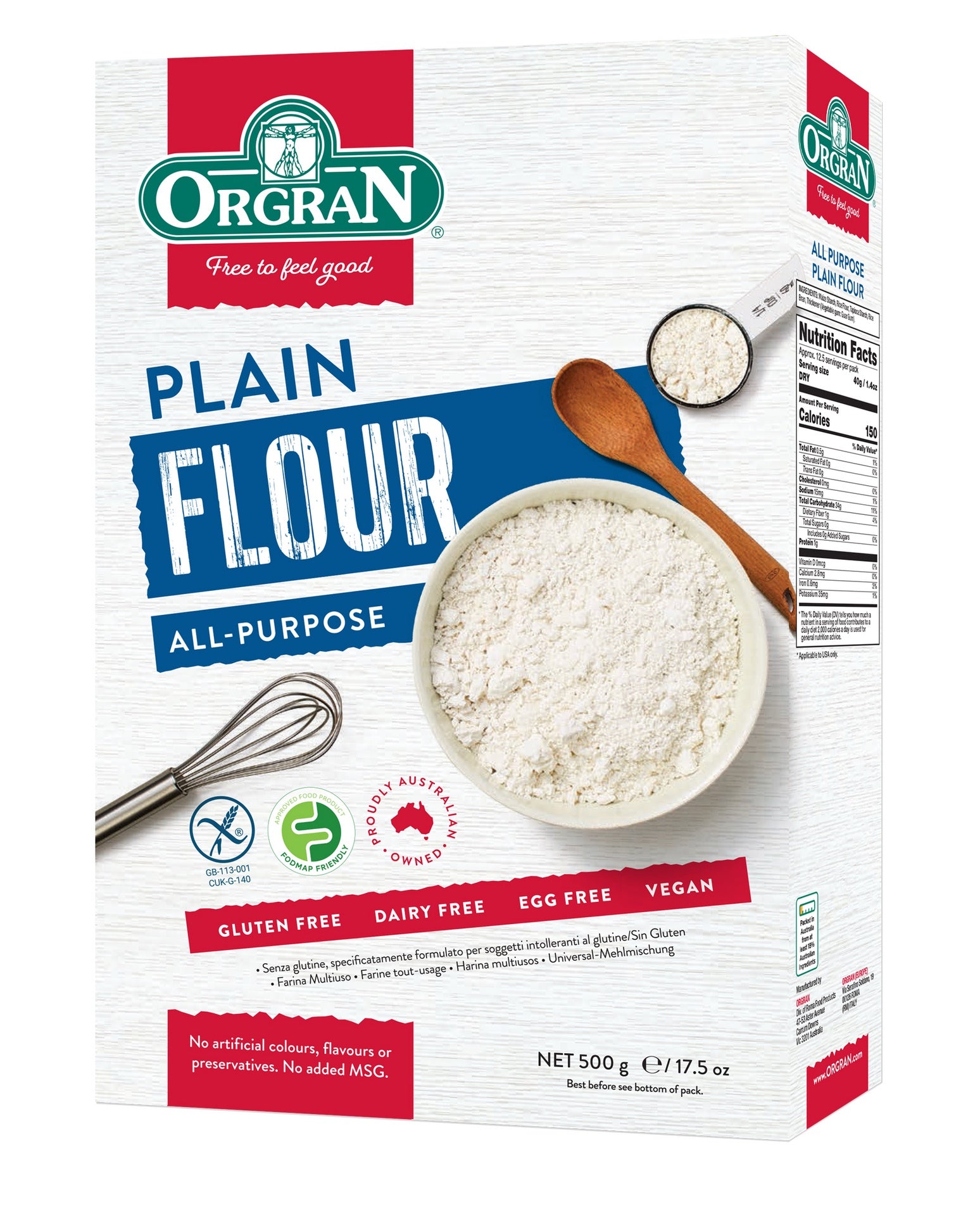 Orgran Gluten Free Flour All Purpose Plain 500g WELL I AM