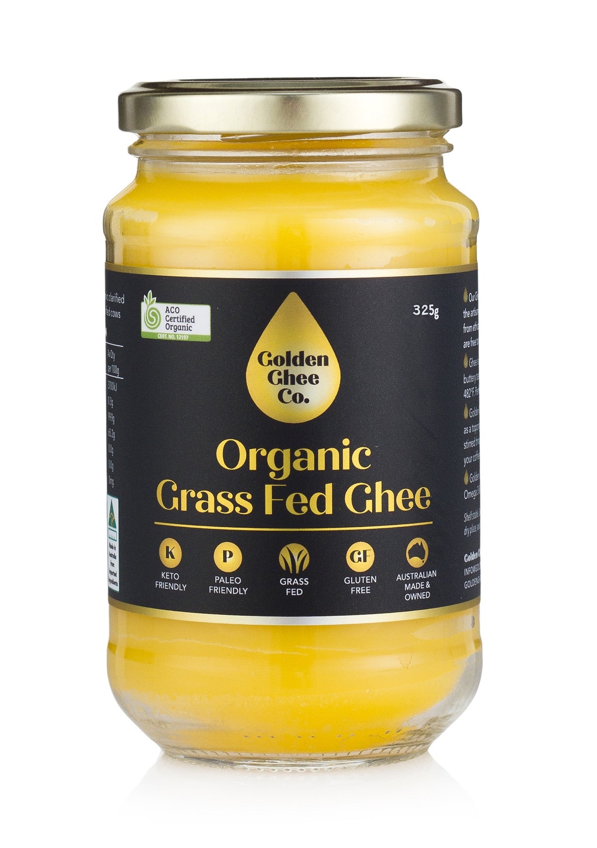 Golden Ghee Co Ghee Organic &amp; Grass Fed 685g