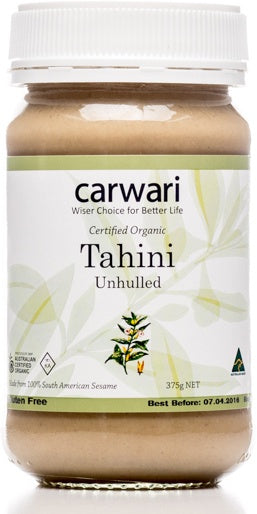 Carwari Organic Tahini Unhulled 375g