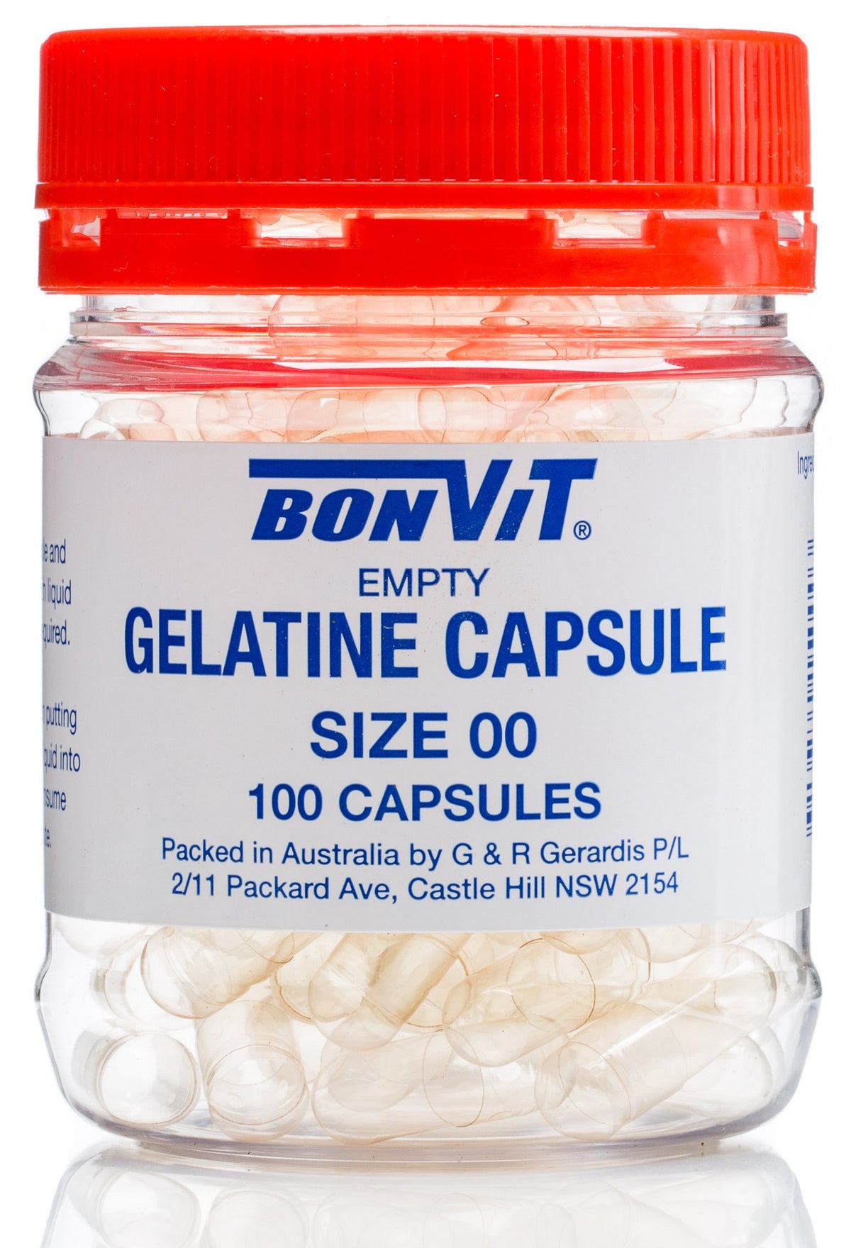 Bonvit Gelatin Capsules 00 size 100c