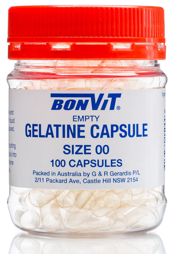Bonvit Gelatin Capsules 00 size 100c - WELL I AM