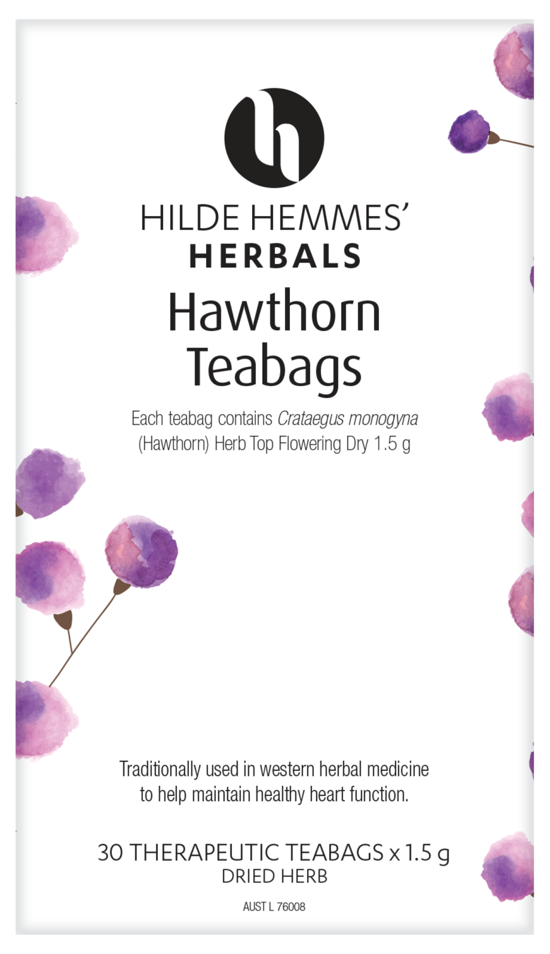 Hilde Hemmes Herbal&#39;s Hawthorn x 30 Tea Bags