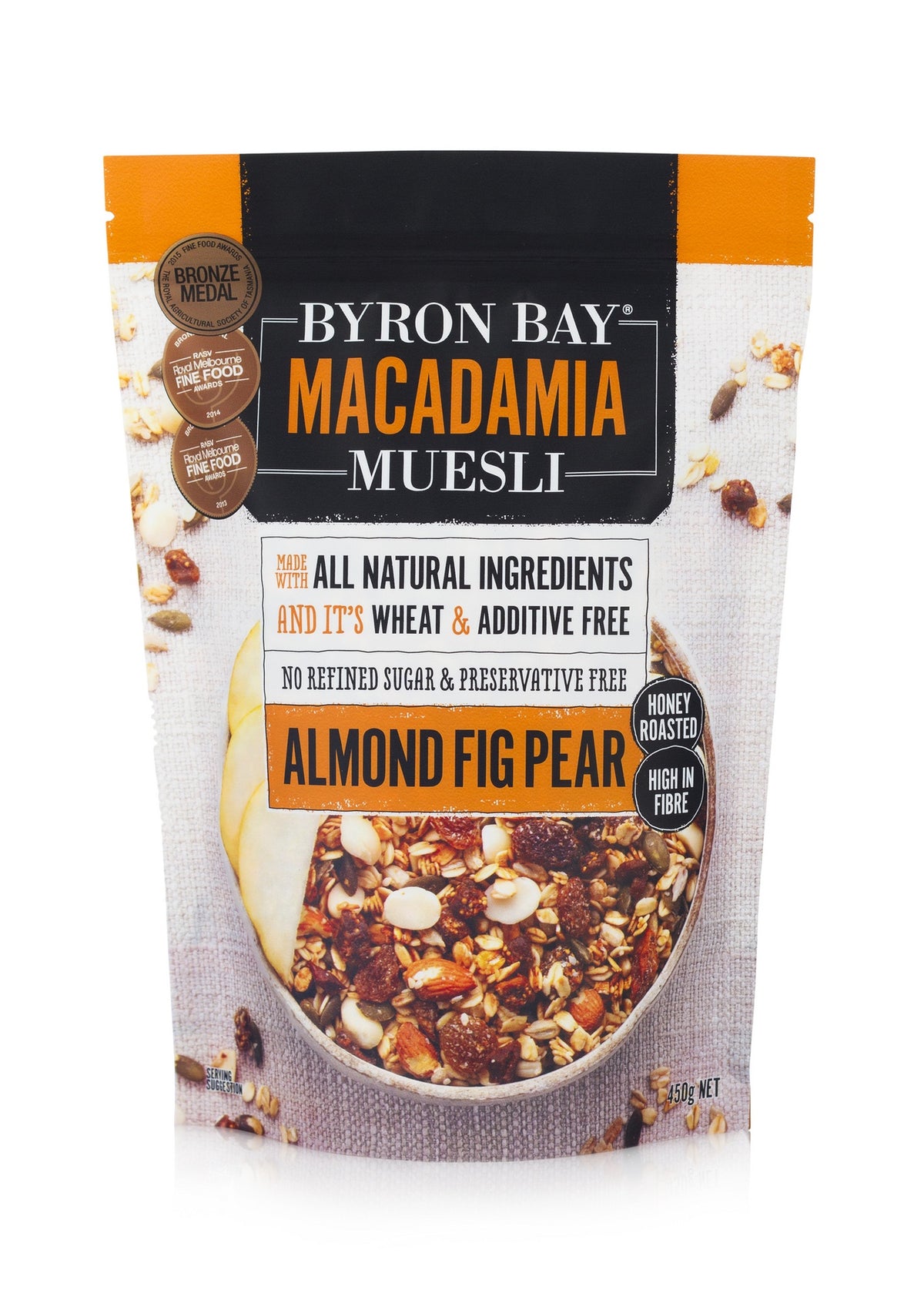 Byron Bay Macadamia Muesli Almond Fig &amp; Pear 450g