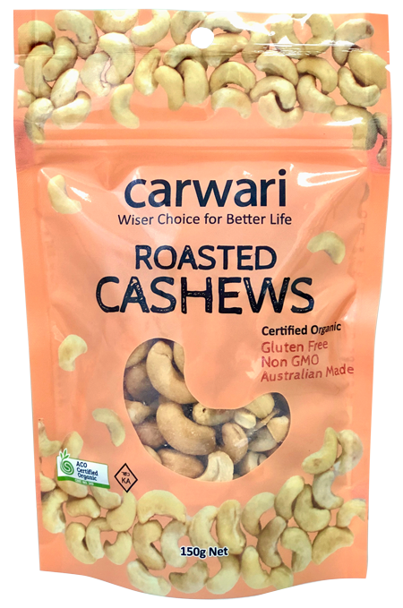 Carwari Organic Cashews Roasted 150g