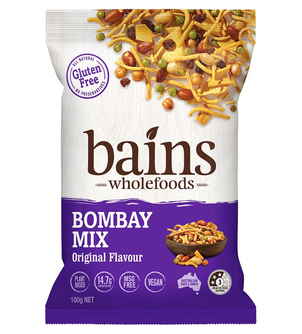 Bains Wholefoods Bombay Mix Original Flavour 100g