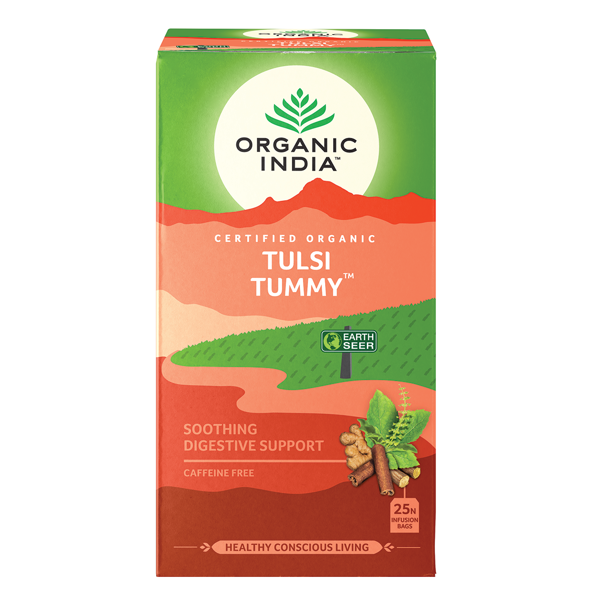 Organic India Wellness Tea Tulsi Tummy x 25 Tea Bags