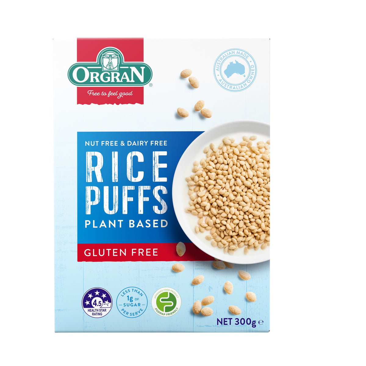 Orgran Gluten Free Rice Puffs 300g