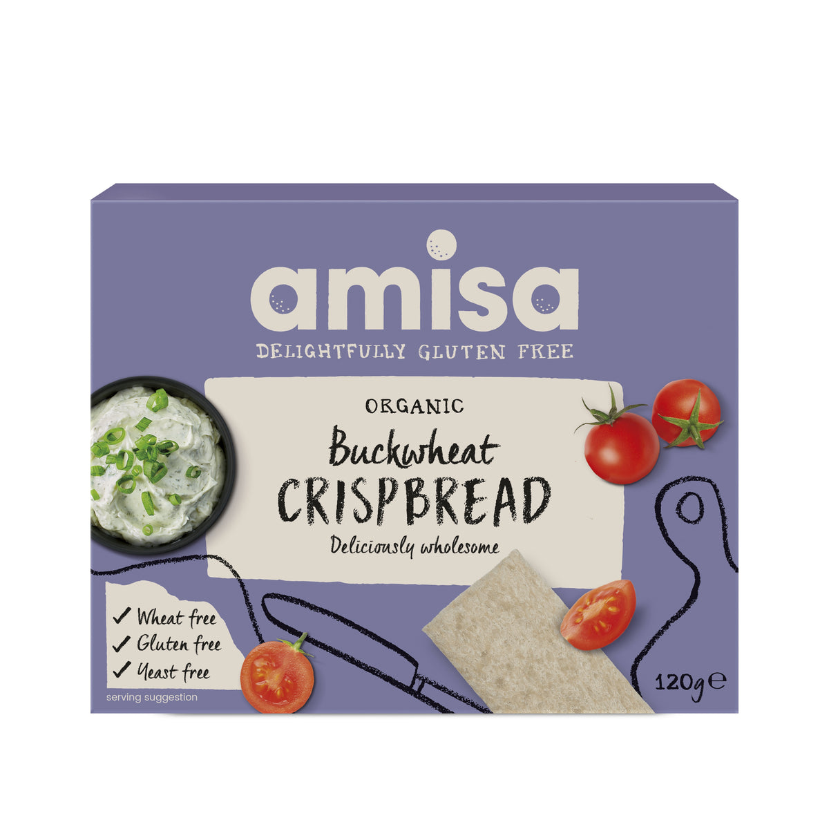 Amisa Organic Crispbread Buckwheat 120g