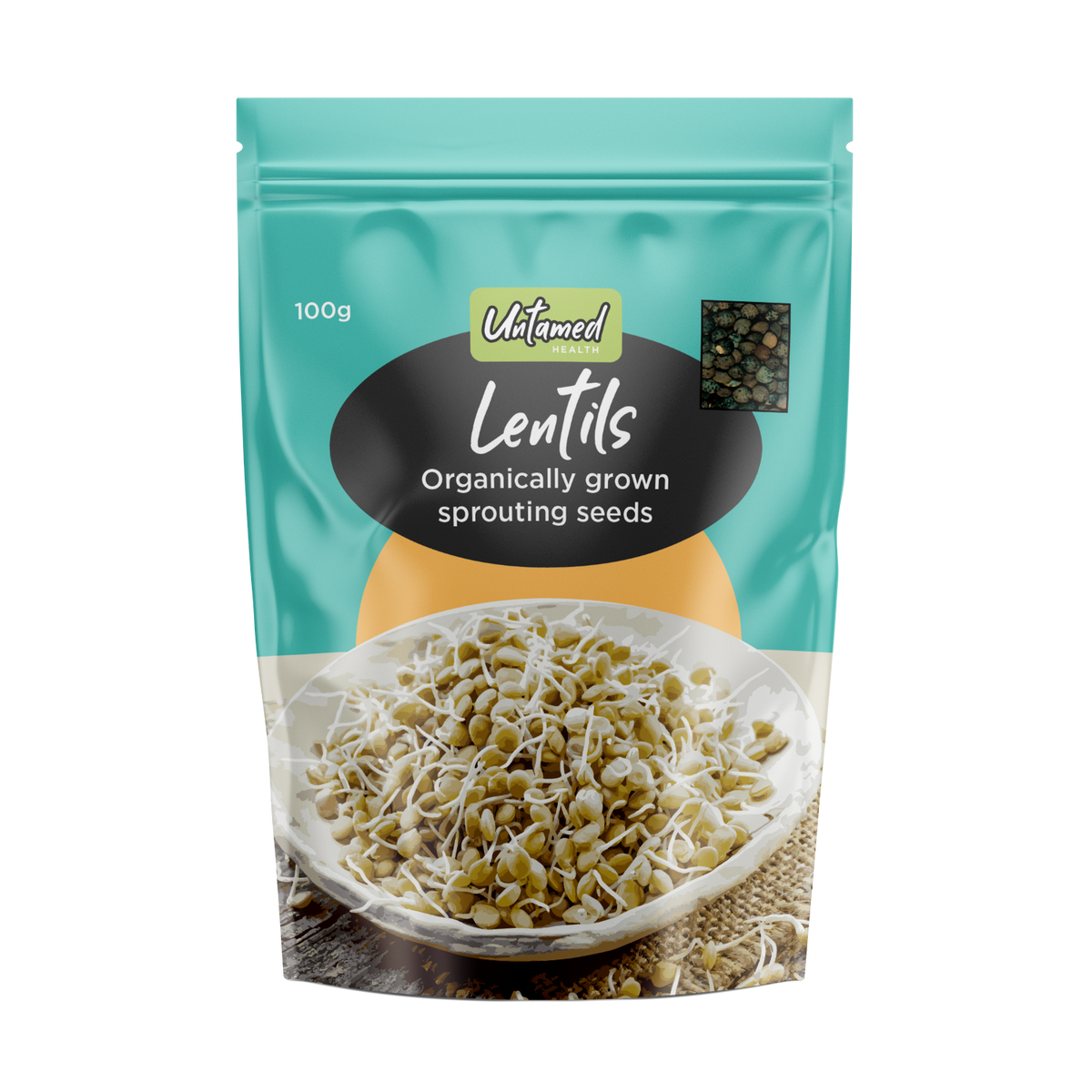 Untamed Health Lentil Sprout Seeds 100g