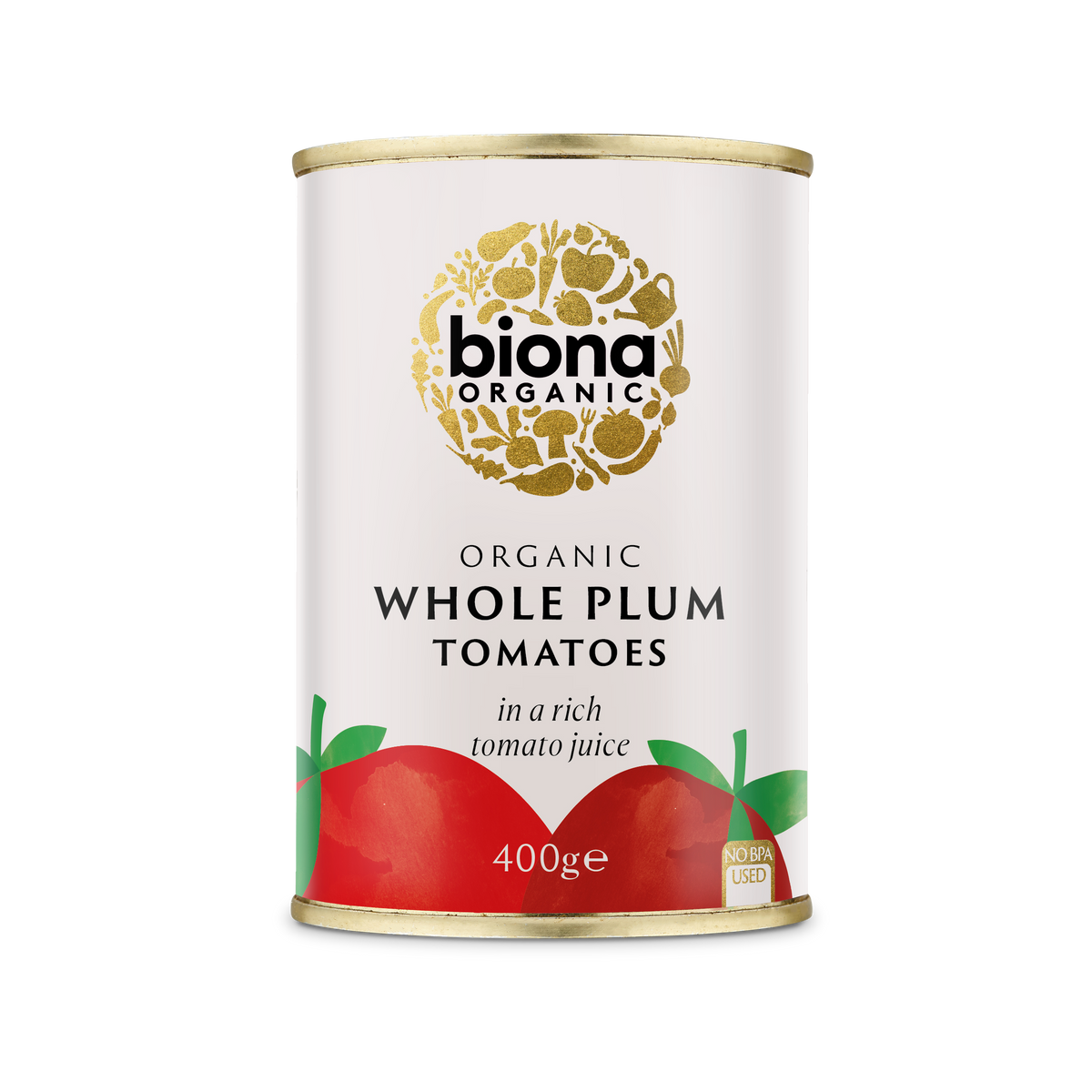 Biona Organic Whole Plum Peeled Tomatoes 400g