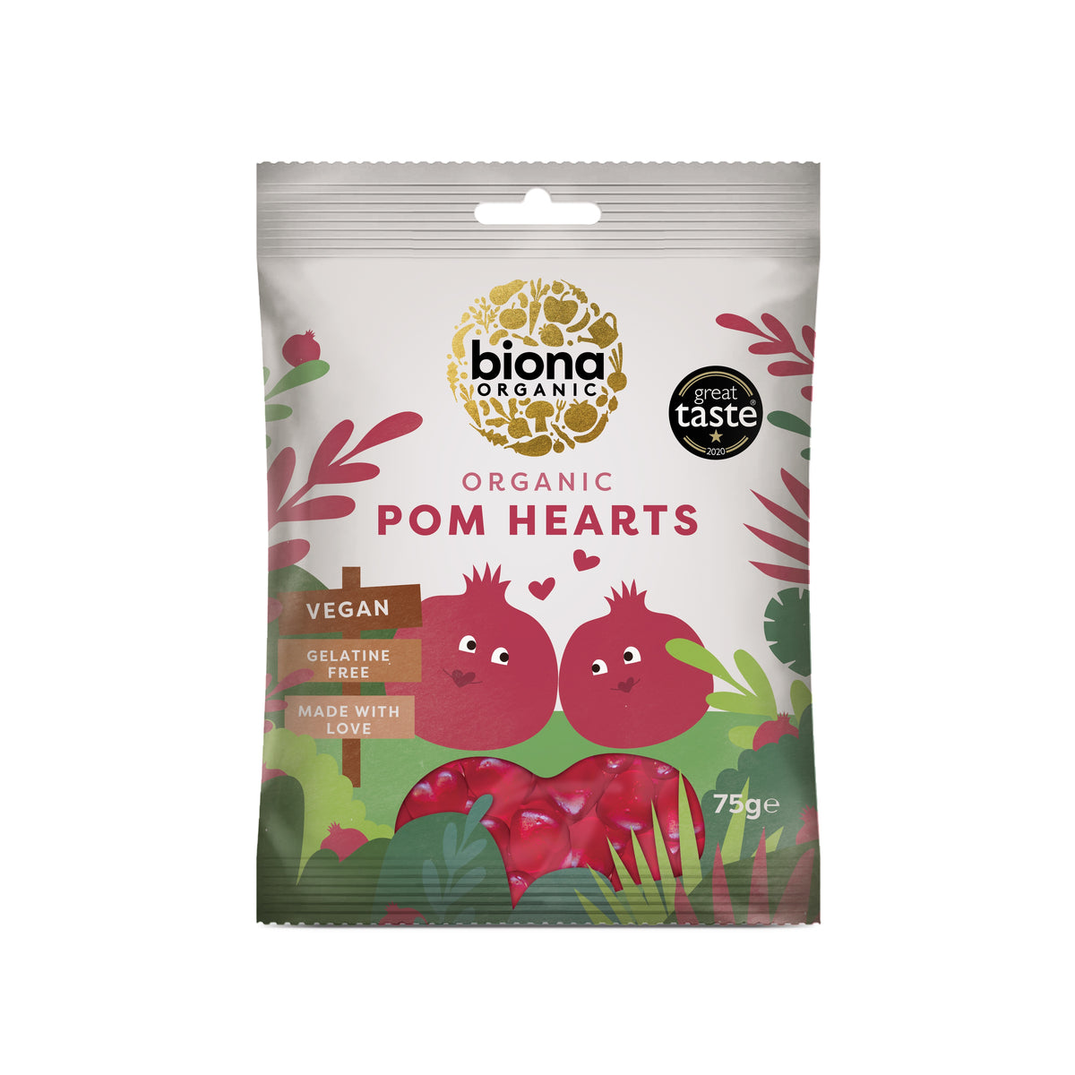 Biona Organic Pomegranate Hearts 75g