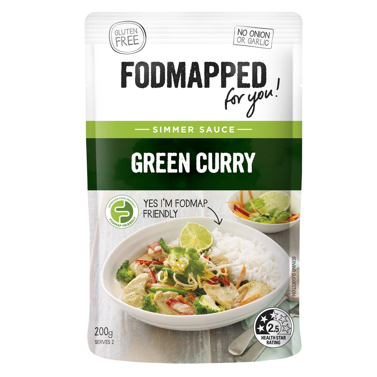 Fodmapped Simmer Sauce Green Curry 200g