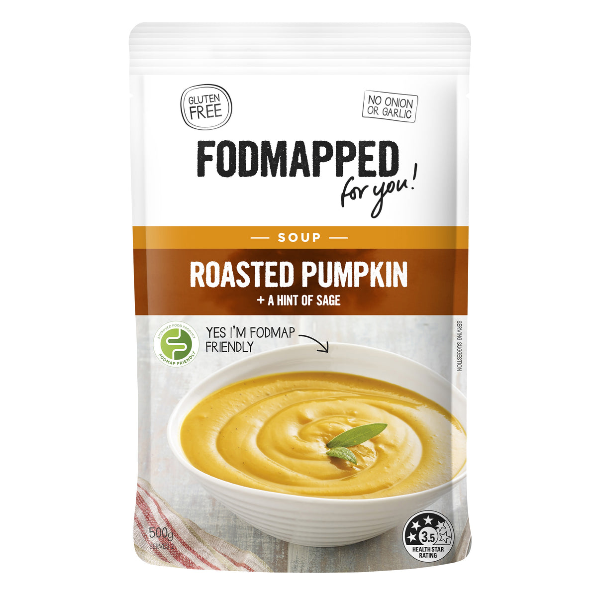 Fodmapped Roasted Pumpkin &amp; Sage Soup 500g