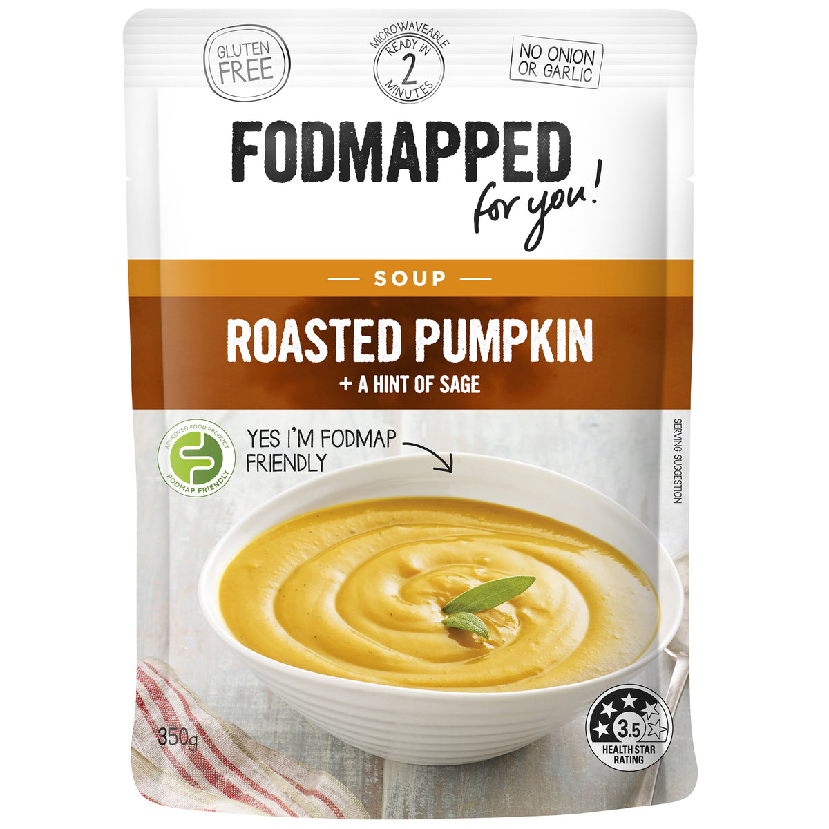 Fodmapped Roasted Pumpin &amp; Sage Soup 350g