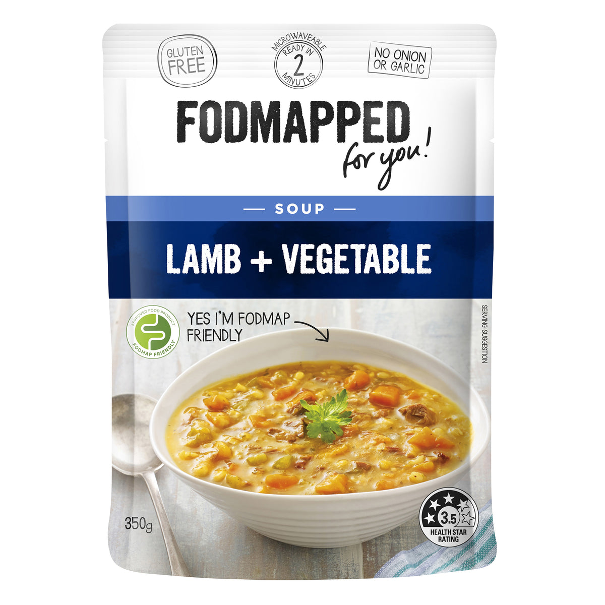 Fodmapped Lamb &amp; Vegetable Soup 350g